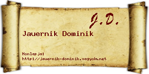 Jauernik Dominik névjegykártya