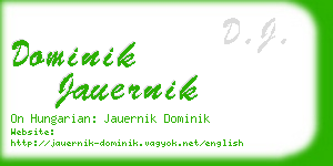 dominik jauernik business card